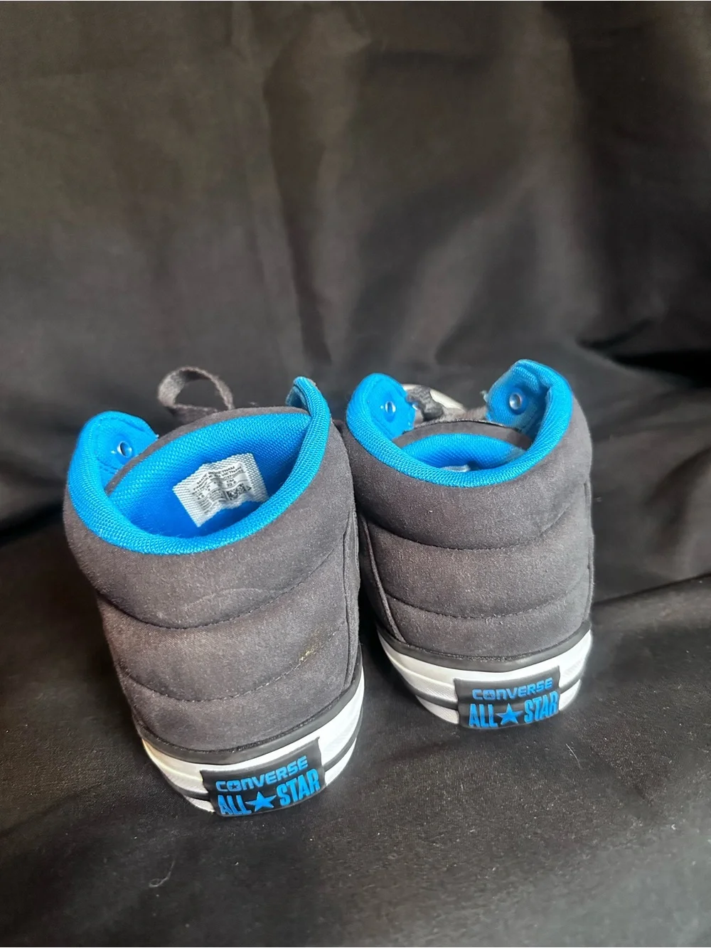 #S-1104 Converse All Star Kids Gray Canvas Sneakers with Blue Lining, SZ 5-1/2